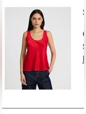 Express satin scoop neck tank top